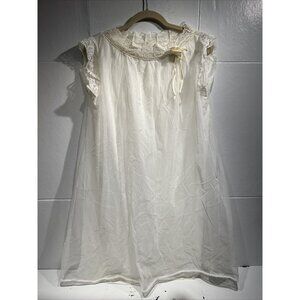 Vintage Artistocraft‎ by Superior Nightgown 2 layer ivory Sheer Chiffon Gown M